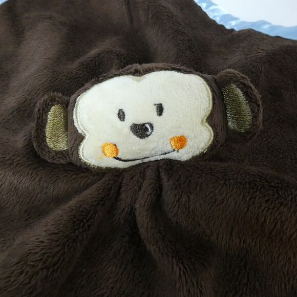 Baby Essentials Monkey Lovey/Security Blanket Satin Fleece - Picture 2 of 4